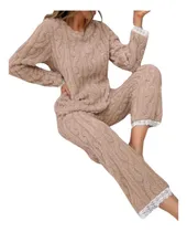 Comprar Pijamas Para Damas De Felpa Trenzado Tallas Disponibles