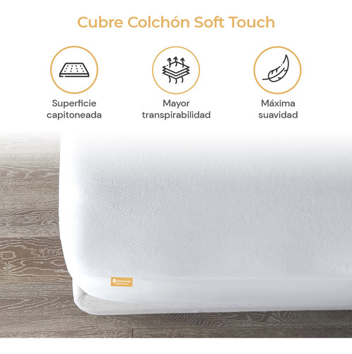 Cubre Colchón Queen Size Impermeable 100% Ultra Suave Botánico Soft Touch