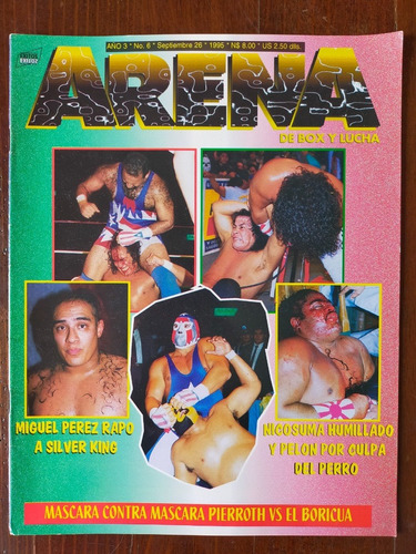 Pierroth Y Boricua Revista Arena De Box Y Lucha Poster Canek
