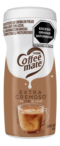 Sustituto de Crema en Polvo para Café Coffee Mate Extra Cremoso 140g