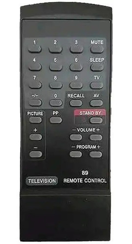 Control Remoto Crt 89 Para Tv Tubo Crown Recor Bluesky Eltec