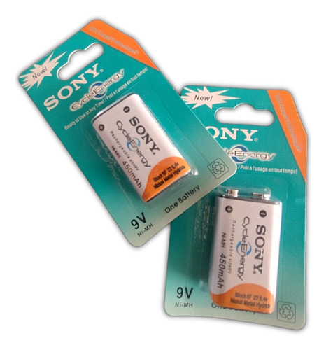 Batería Recargable 9v 450mah Sony Original