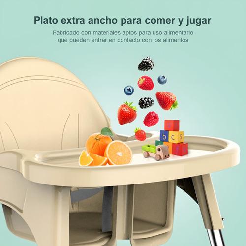 Silla Alta Para Bebé De Comer Estable Y No Se Cae Caqui