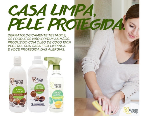 Kit 4 Lava Louça Hipoalergênico Sabão Vegano Antialérgico