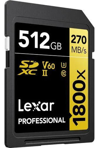 Cartão De Memória Lexar Sd Xc 512gb 1800x Uhs-ii 270mb/s V60