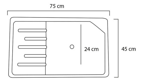 Imagen 3 de 10 de Pileta Lavadero Fibra Con Mesada Lateral Derecha Cm 75x45