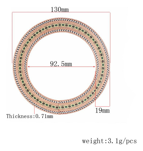 Duarble Soundhole Inlay Rosette Sticker Para Accesorio De