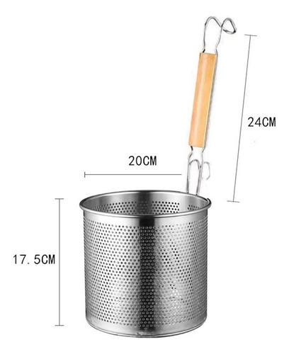 /colador De Alimentos, Cesta For Mango Redondo 20 Cm.