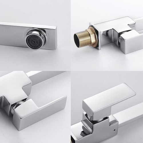 Torneira Misturador Cozinha Monocomando Gourmet Quadrada Lux