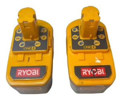 (lot Of 2) Ryobi One+ Battery P100 18v   Tested  **free  Ccg