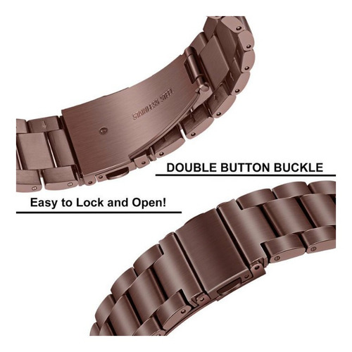 Imagem 5 de 7 de Pulseira Aço P/ Samsung Galaxy Watch 3 41mm Bronze Trumirr