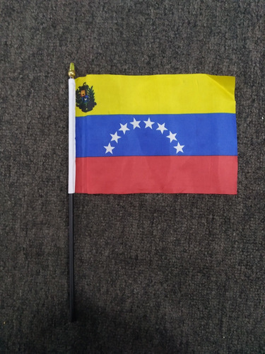 Bandera De Mano Banderín De Venezuela De Tela Nuevos