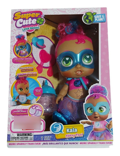 Muñeca Heroina Super Cute Kala Glitzy Cool C/falda My Toys