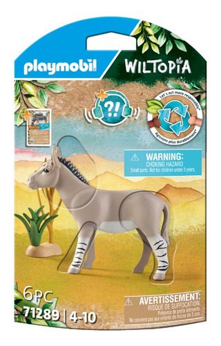 Figura Armable Playmobil Wiltopia Burro Africano 6 Piezas 3+