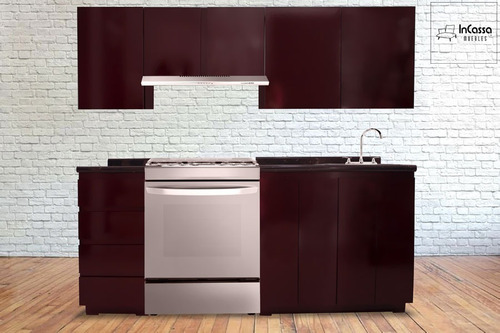 Cocina Integral Modelo Salamanca Derecha Estufa 2.10m Cafe