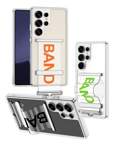 Funda Rígida Transparente De Pc A Prueba De Golpes Para Samsung Galaxy S25 Ultra S25 Plus, Funda Con Pulsera