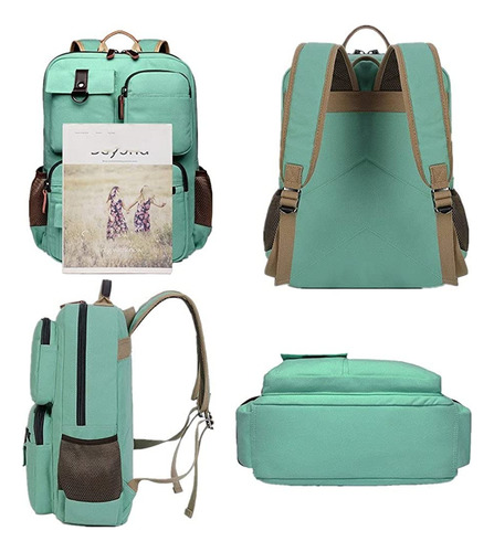 Mochila Para Ordenador Portátil | Verde Menta Vintage