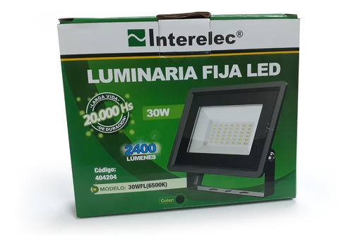 Imagen 6 de 7 de Proyector Led Reflector 30w Interelec 6500k Luz Dia Exterior