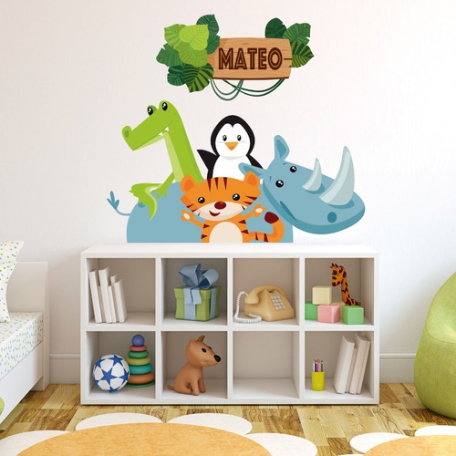 Vinil Decorativo Infantil Animalitos-i 12. Calcomanía Bebé.