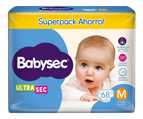 Babysec Ultra Pack Jumbo M X 68