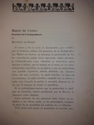 Mateo De Castro Guerrero De La Independencia Por Maximino 