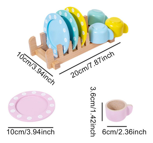 Mz Play Kitchen Accessories Play Platos Y Vajillas For 3,