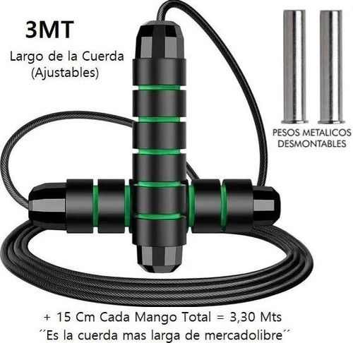 Lazo Cuerda Para Saltar - Velocidad Balinera Guaya Ajustable