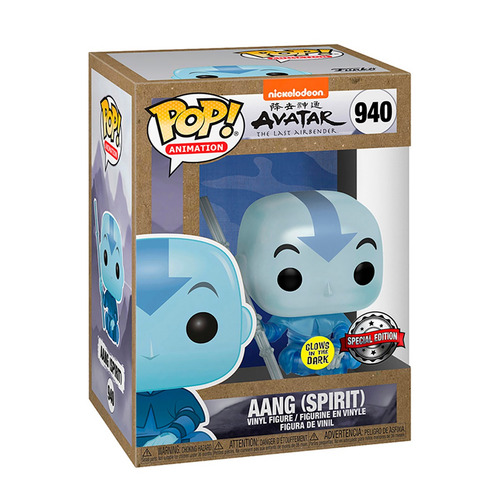 Figura De Acción Avatar: Aang Spirit Edicion Especial Que Brilla En La Oscuridad De Funko Pop! 55052 Animation