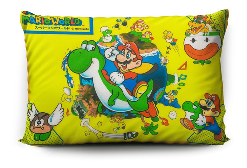 Imagen 2 de 5 de Funda De Almohada Super Mario World 70x45cm Vudú Love