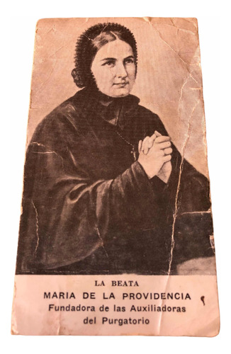 Estampa Religiosa Antigua Beata María De La Providencia