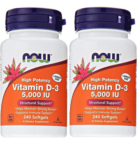 Vitamina D3 5000 Iu Now Foods - Un - Unidad A $1190