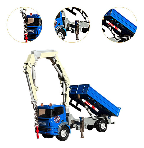 Camión Grúa, Camión De Juguete Para Construcción, Azul