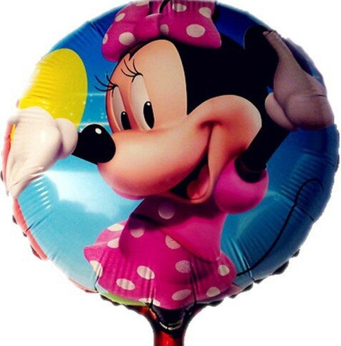 10 Globos Metalizados  Mickey Minnie De 45 Cm 