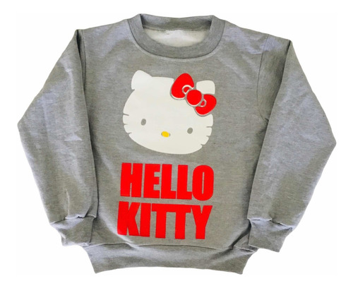 Polerón Hello Kitty Algodón Afranelado Para Niñas