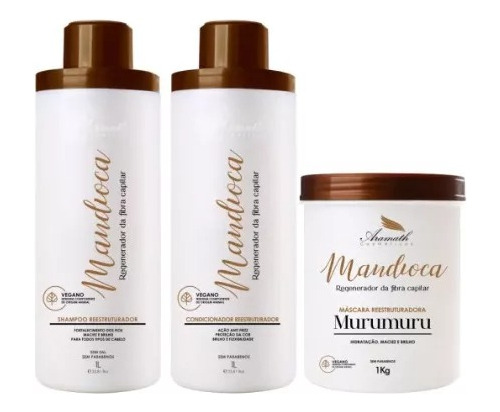 Kit Mandioca Pós Progressiva + Máscara Cabelos Quebradiços