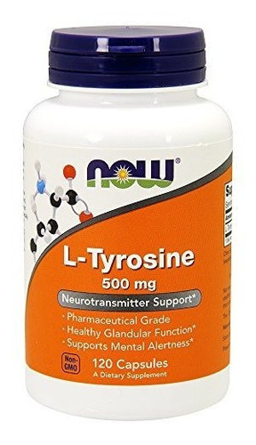 L-tirosina 500 Mg 120 Cápsulas (pack De 2).