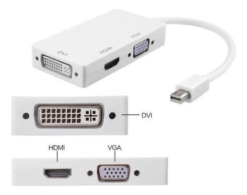 Convertidor 3 En 1 Mini Displayport A Hdmi/vga/dvi C/cable