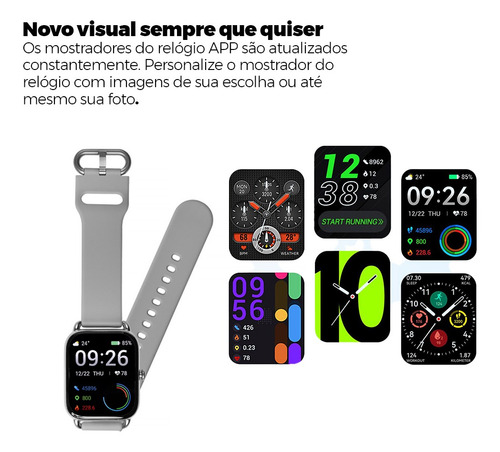 Reloj inteligente Haylou Rs4 Bluetooth 5.1 con pantalla de 1,78 pulgadas, color plata, pulsera, color plata
