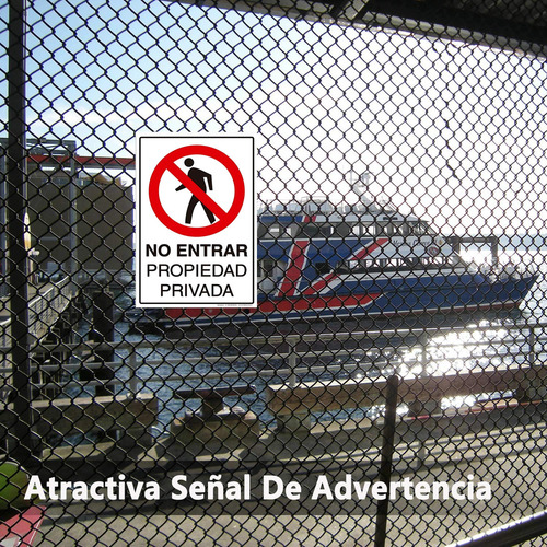 Señal De Advertencia No Entrar Propiedad Privada 20x30cm