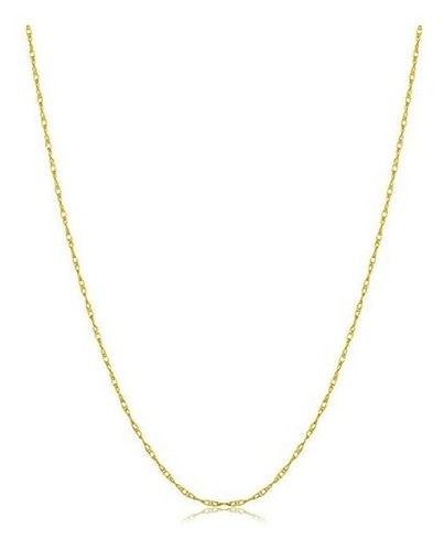Collar De Oro Amarillo 10k  Kooljewelry  - Delgado Y Ligero