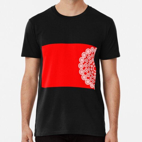 Remera Red Mandala Design For Fabric Algodon Premium