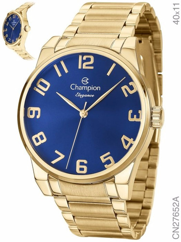 Relógio Champion Elegance Dourado Cn27652a Nota Fiscal