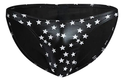 Calzoncillos De Cuero Estampados De Cintura Baja Para Hombre