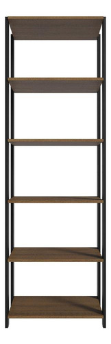 Armário Estante Multiuso Despensa 5 Prat 59cm Madesa Rp Cor Rustic/Preto