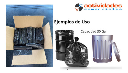 Bolsa Basura Can Liners 30x37(72cmx90cm) Negro
