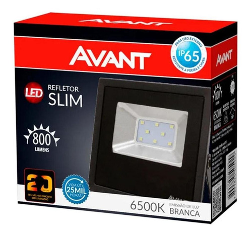 Refletor Slim 1500 Lumens 20w 6500k Luz Branca Avant