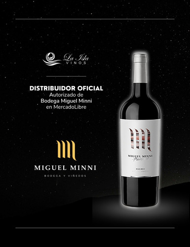 Imagen 2 de 10 de Vino Miguel Minni Premium Malbec Caja X 6 X 750ml. - Envíos