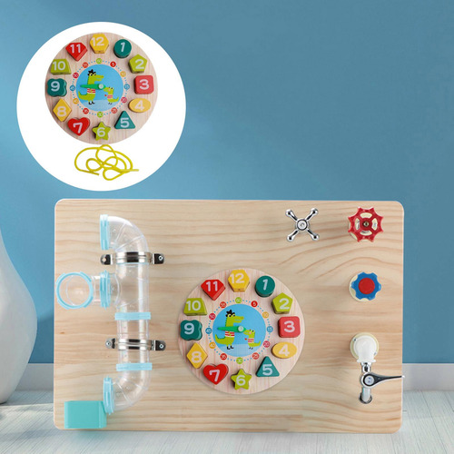 Sensory Busy Boards Accesorios Reloj Con Cuentas De Madera