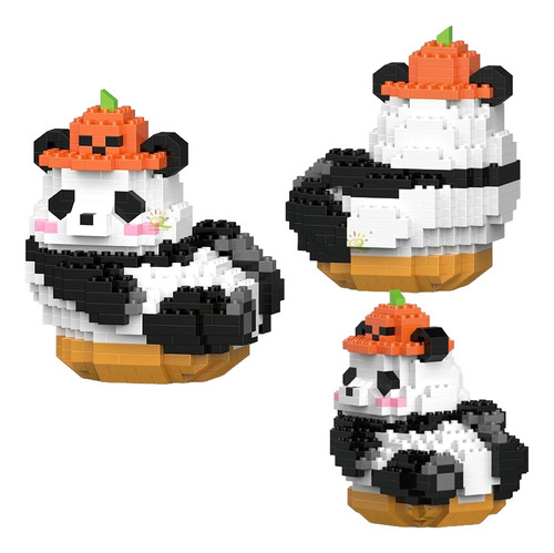 Oso Panda De Mini Bloques Armables