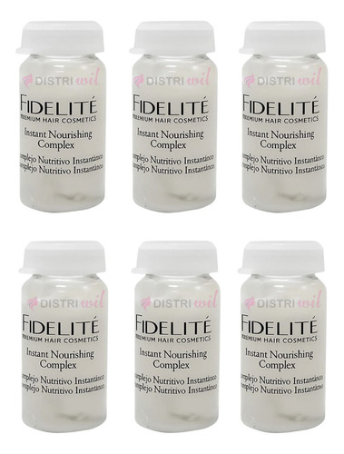 Caja De Ampollas Complejo Nutritivo X12 Unidades Fidelite Recupera la Nutricion Natural A Tu Cabello Suavidad Antifrizz Hidratacion Brillo Humectacion Reparacion Reestructurante
